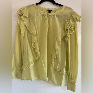 Chartreuse colored top withe beautiful design